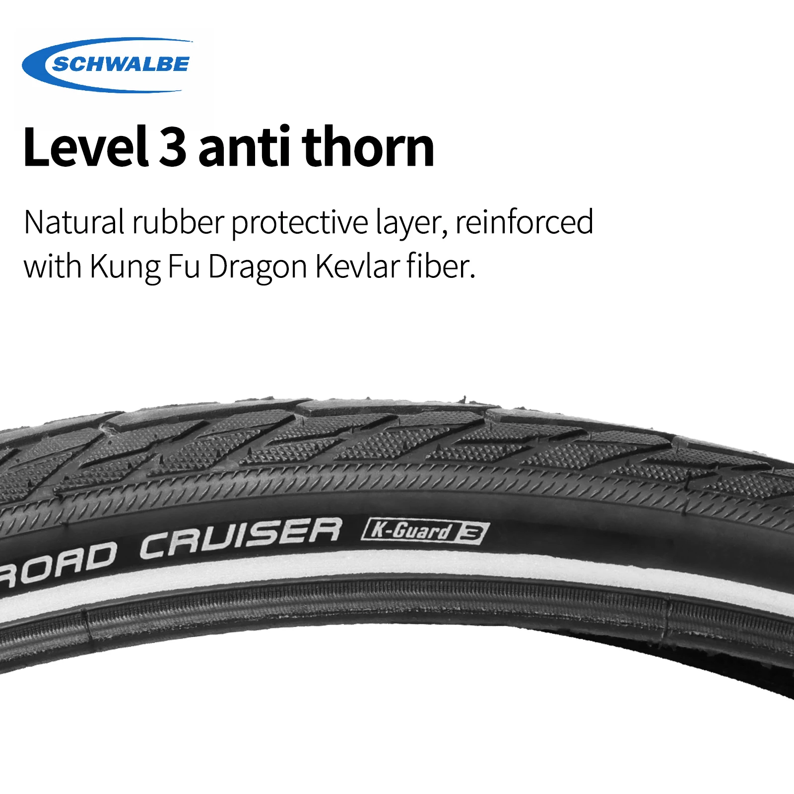 SCHWALBE Mtb 27.5 Inch Tire 50-80Psi Reflective Anti-Puncture Anti-Slip Wear-Resistant Rubber Bicycle Tire