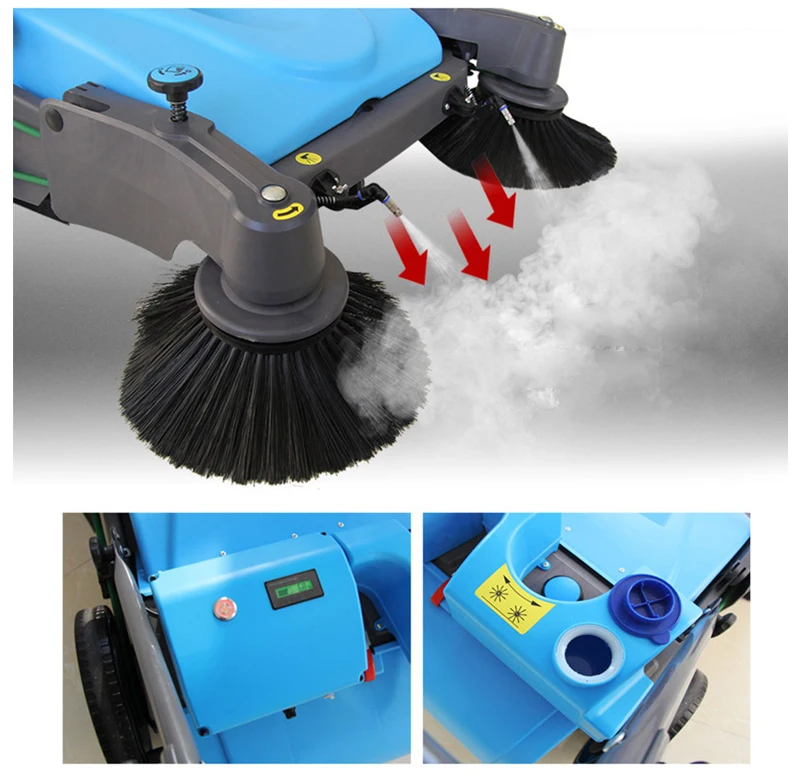 SWEEPER-950S Road Sidewalk Warehouse Hand Push Floor Sweeper For City Street Leaf Walk Behind Floor Cleaning Machine