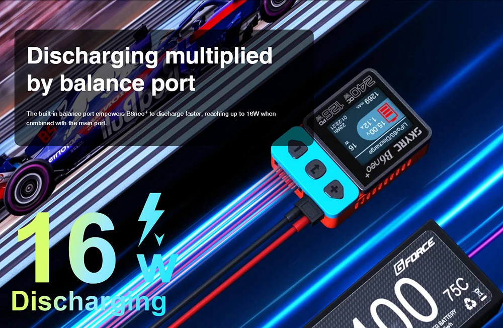 SKYRC B6neo / B6neo+ LiPo Battery Smart Balance Charger DC 200W PD 80W Input for RC Model Car Ship Boat Airplane
