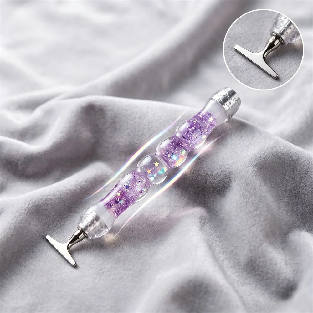 Imagen 6: Nuevo Lápiz Luminoso Transparente para Pintura de Diamantes con Punta Roscada, Herramienta de Bordado de Diamantes, Accesorios SIN CABEZAL