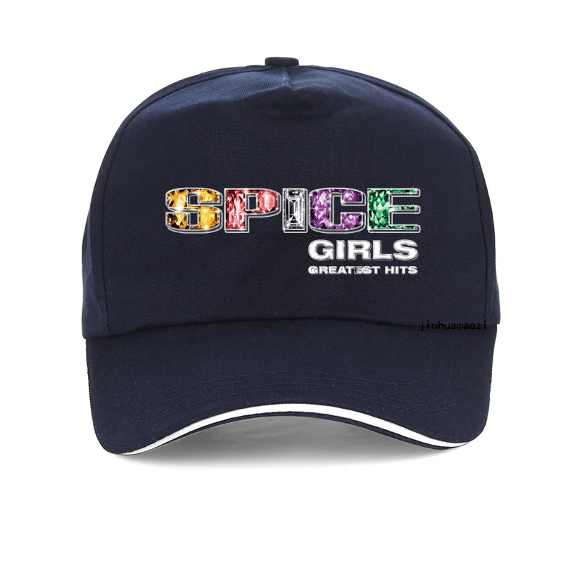 Boné masculino Spice Girls, algodão, Viseira Hip Hop, Boné de beisebol, Retro, Vintage, Rock Tour, Bonés Snapback, Verão