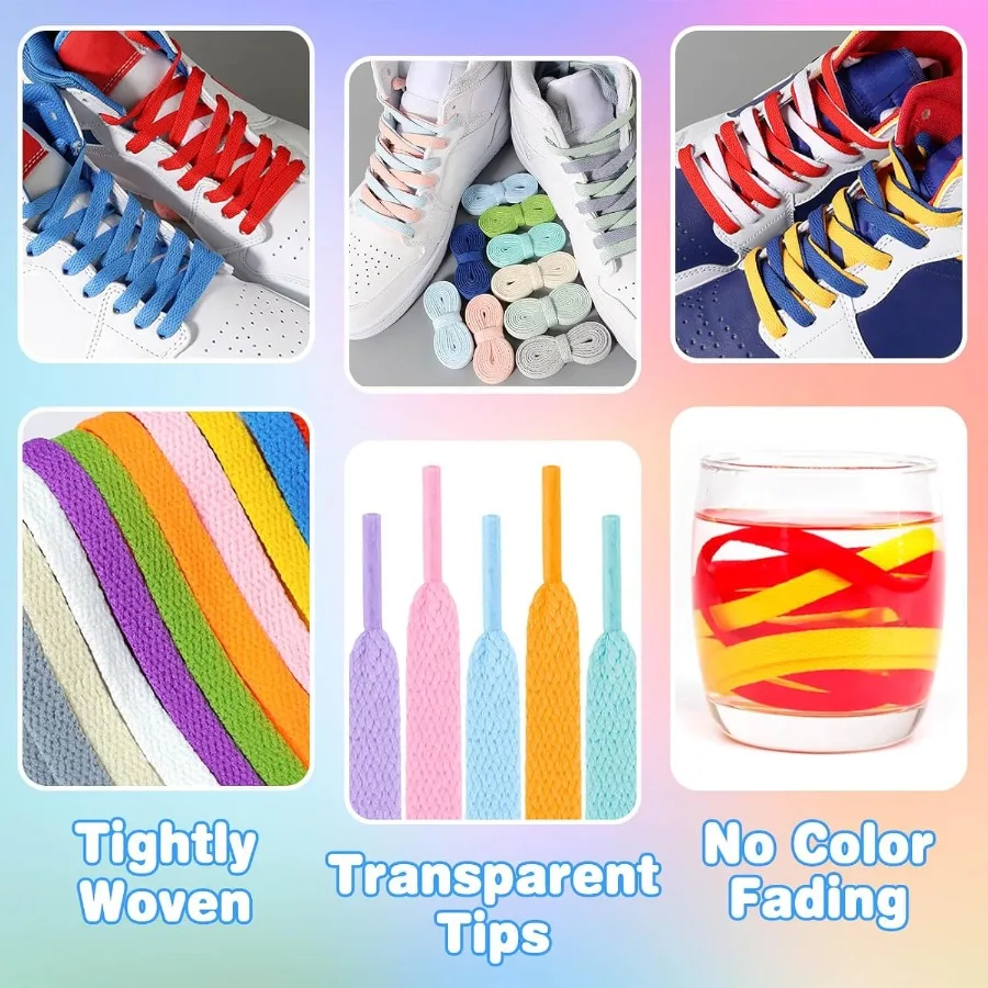 أربطة أحذية رياضية مسطحة: 2 P للأحذية الرياضية الرياضية #5