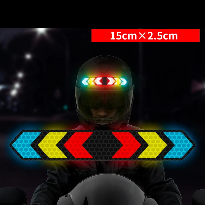 Reflective Helmet Sticker Motorcycle Warning Sticker Cycling Night Safty Decal for Bicycle Scooter Car Mountain Road Bike MTB