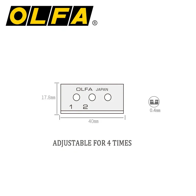 Olfa SKB-10/10b Reservebladen 10 Stuks 40*17.8Mm Vervangend Mes Voor SK-10 Snijmes Koolstofstaal Mes Snijgereedschap