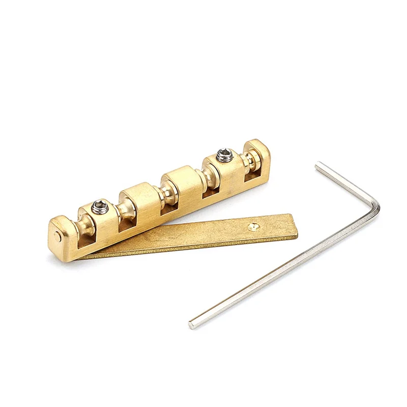 【Hot Cake】42Mm Adjustable Guitar Nut Bell-Shaped Brass Nut (42 X 3.5Mm) Split Style Adjusting Replacement Part