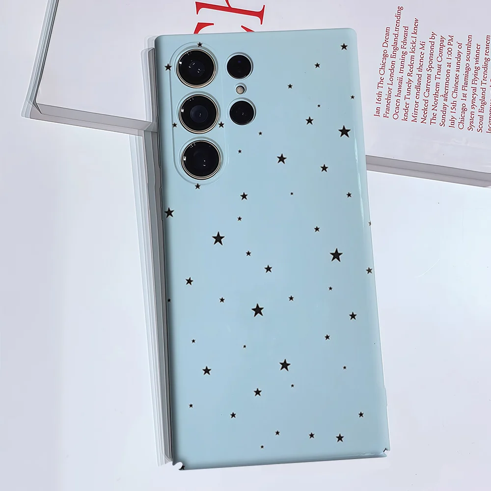 Sky Star Phone Case for Samsung Galaxy S26 S25 S24 S23 Ultra Plus Luxury Double-layer anti-fall Back Cover