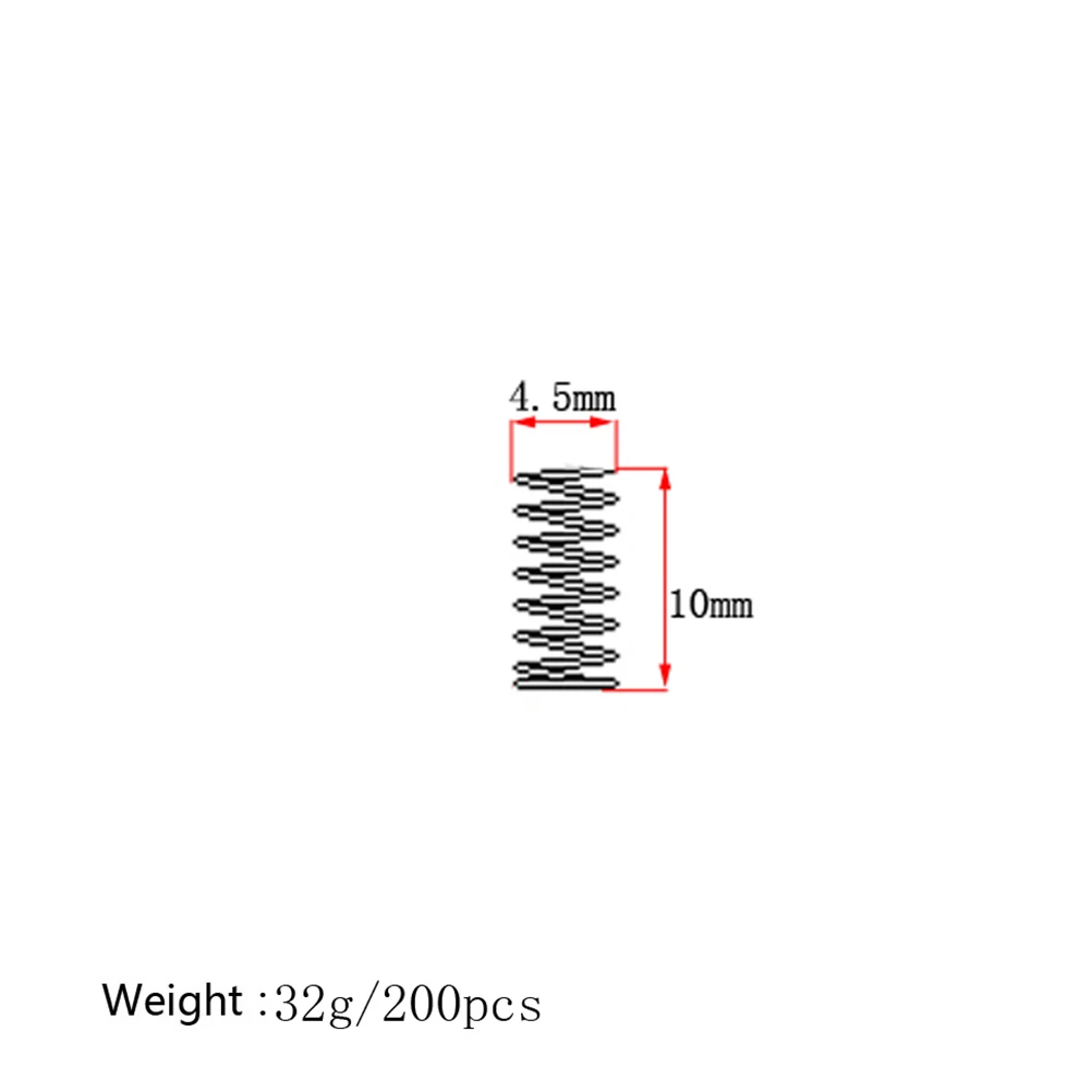 

200Pcs Guitar Tremolo Springs Stainless Steel Pickup Humbucker Bridge Saddle Mounting Screws Durable Accessories for Electric