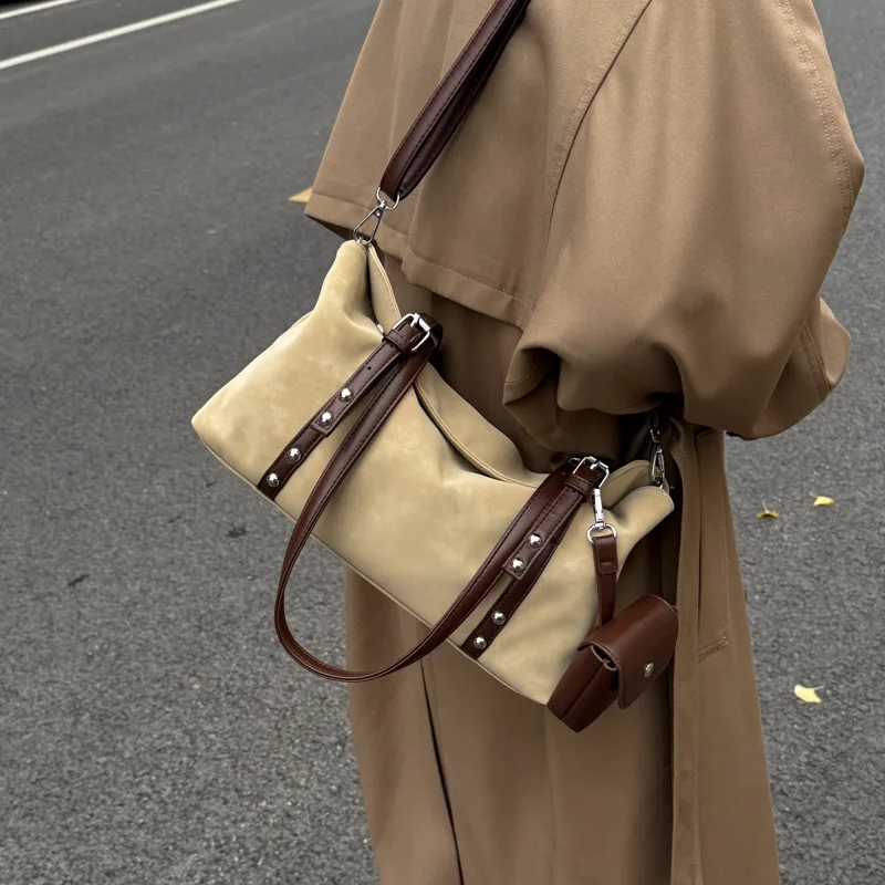 2025 Autumn Winter Shoulder Bag, Minimalist Top Handle Purse for Women, Chic Crossbody Tote, Versatile Day to Night Bag Textured