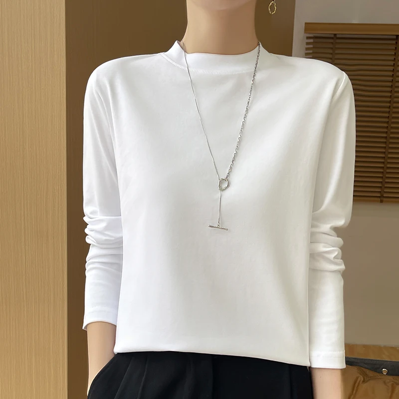 Women\'s Sweater Spring Autumn 100% Cotton Women\'s Clothing O-neck Knitted Hoodie Casual Loose Large Solid Color Tops Long Sleeve