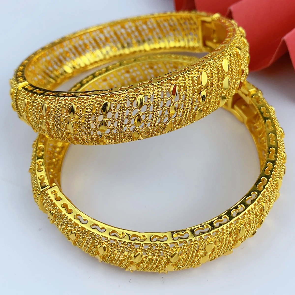 Luxury Dubai 24K Gold Plated Bangles For Women Indian African Charm Bracelets Wedding Ethiopian Arabic Hand Jewelry Party Gifts