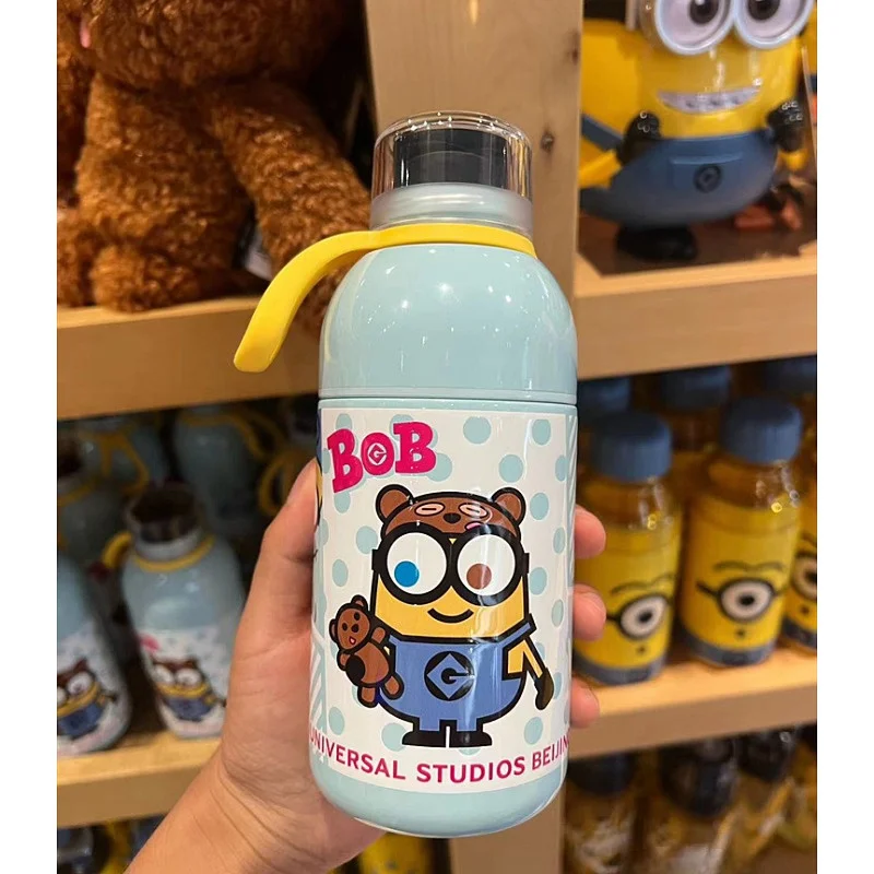 Universal Studios-taza aislante de acero inoxidable para niños, vaso de agua portátil de los Minions de Pekín, Bob Tim Bear