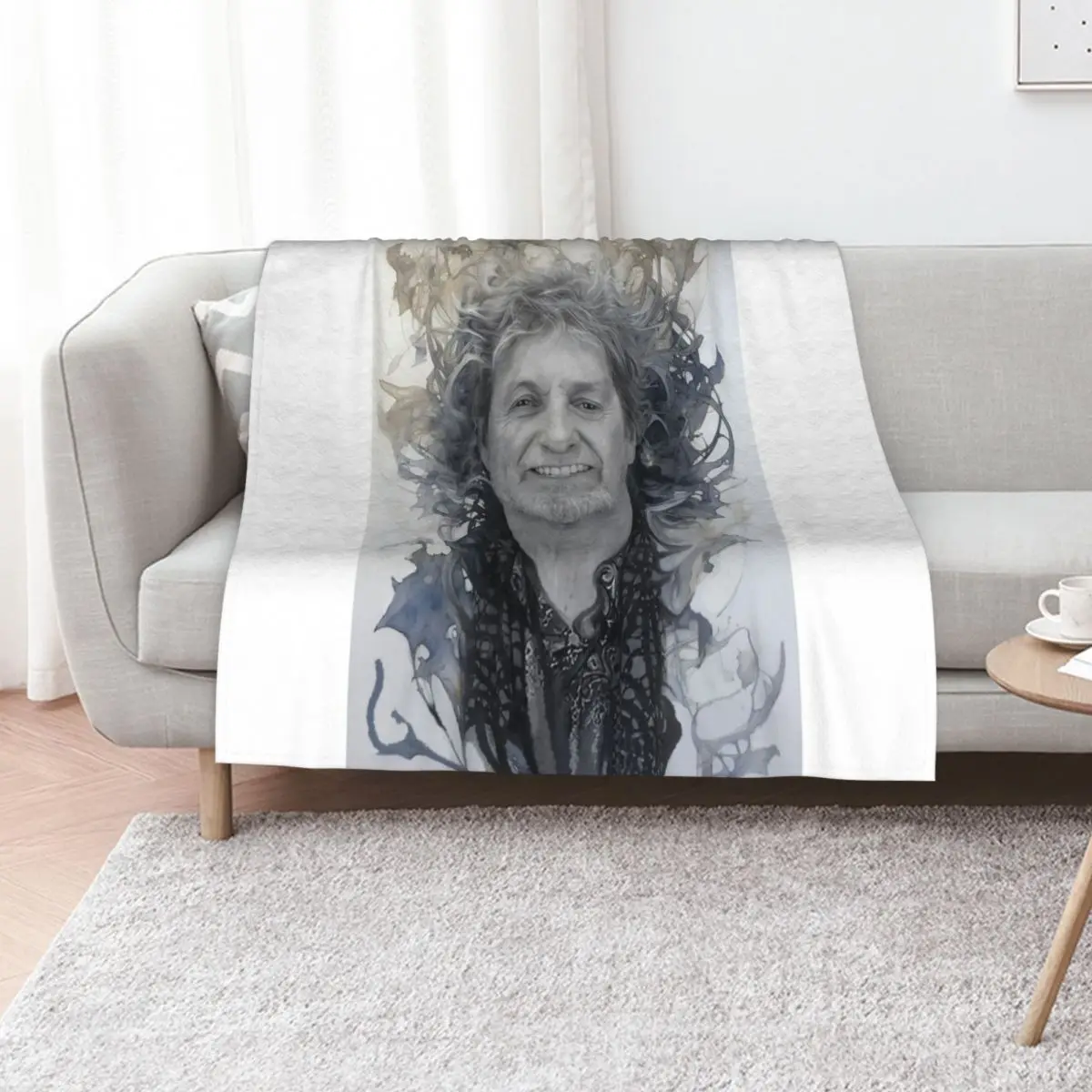 Jon Anderson, pencil & ink portrait Throw Blanket Bed Luxury Throw Hairy Sofa Softest funny gift Blankets