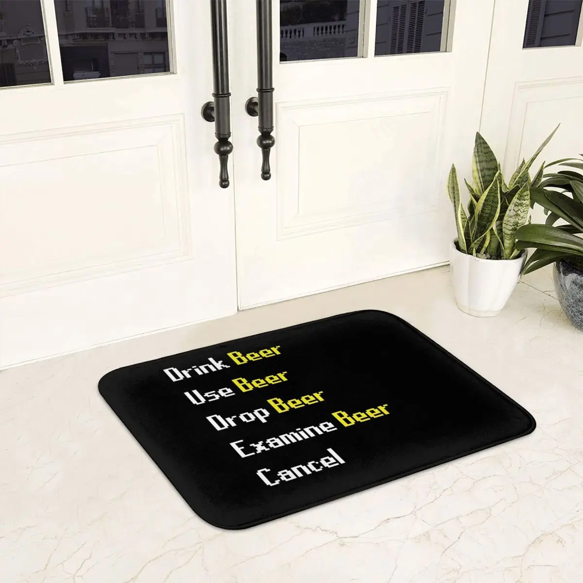 Runescape Beer Interaction Non-slip Doormat Floor Mat Washable Carpet Rug for Kitchen Entrance Home Bedroom Footpad Mats