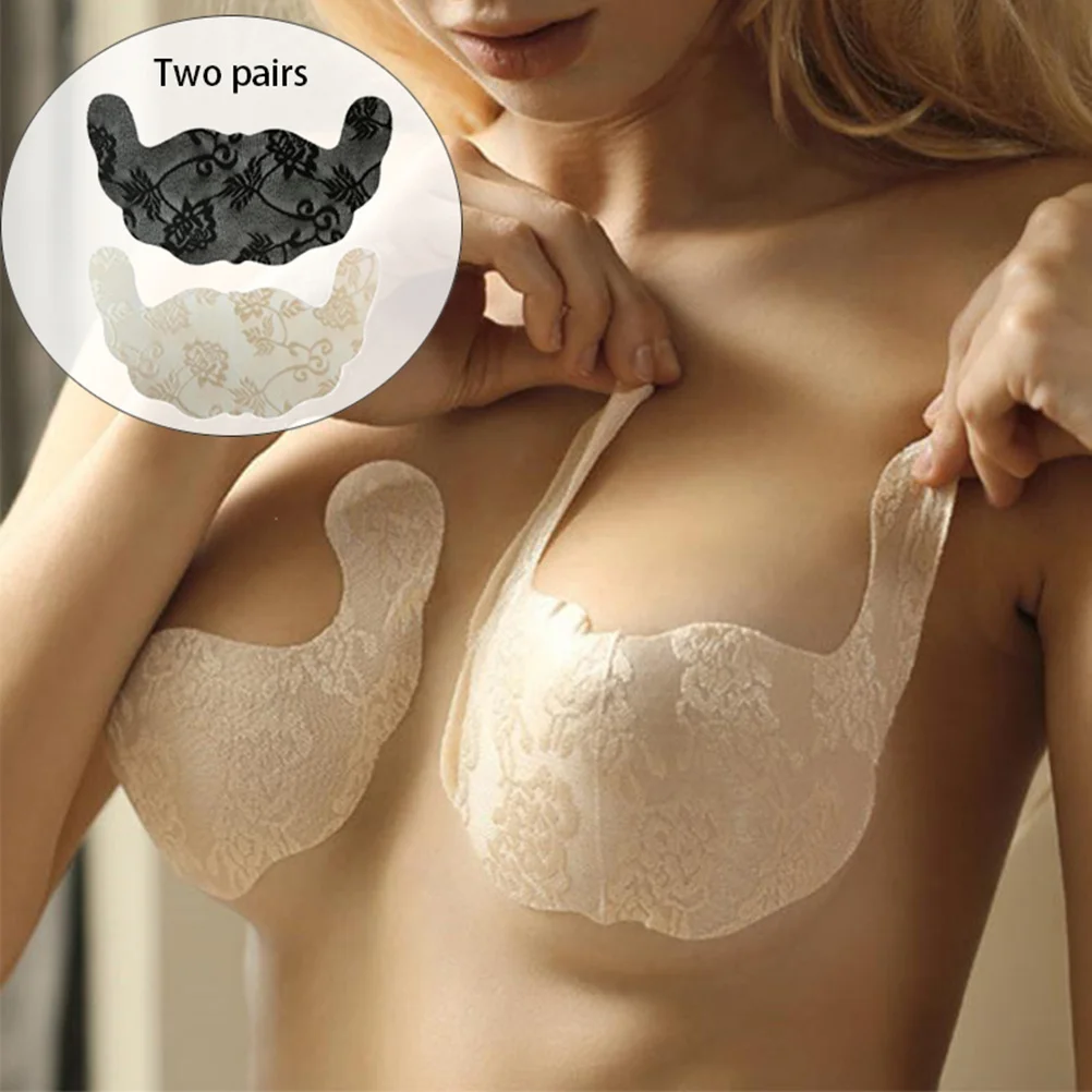 10Pcs lift Stickers Adhesive Pasties Lace Design Breathable Strong Stickiness Comfortable Silicone Pasties for Crop Tops