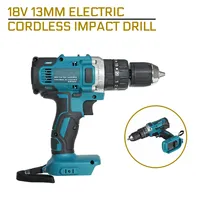 18V 13mm Electric Cordless Impact Drill 3 In 1 2-Speed Rechargable Electric Screwdriver Drill Li-Ion Battery For Makita Battery