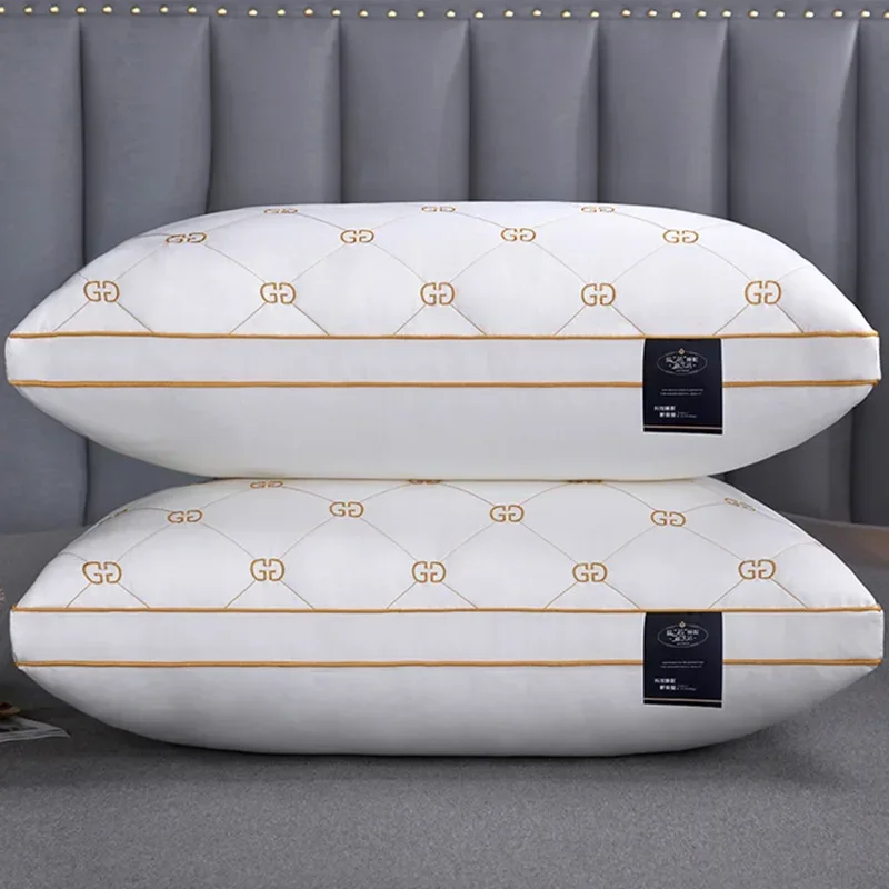 Hotel Pillow for Sleeping Soft Fluffy Filling Down Low Medium High Bed Pillow Matte Thickened Machine Washable Pillow Inner 1pc