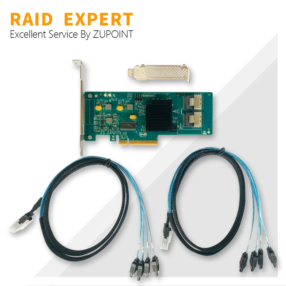 LSI 9201-8i RAID Controller Card 6Gbps HBA FW:P20 9211-8i IT Mode SAS PCI E Expander Adapter For ZFS FreeNAS unRAID + SFF-8087