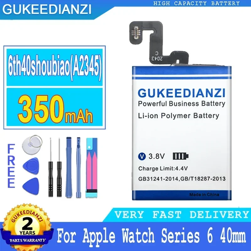 350mAh GUKEEDIANZI Battery 6th For Apple Watch Series 6 S6 40mm A2345 Big Power Bateria