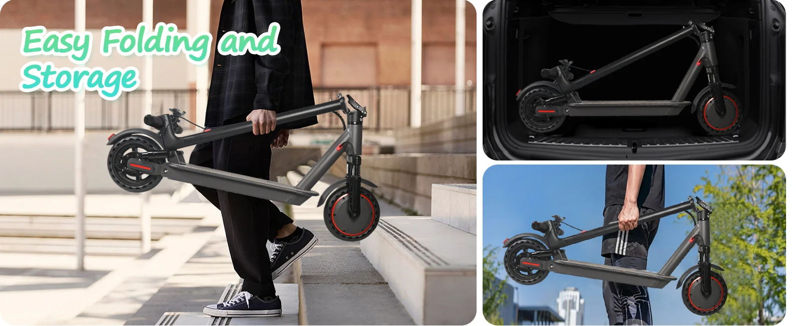AOVOPRO HP07 Intelligenter Elektroroller 36V 10,5Ah 35KM Reichweite 8,5 Zoll Stoßdämpfung Blinker Doppelte Scheibenbremsen App-Steuerung E-Scooter – Detail 8