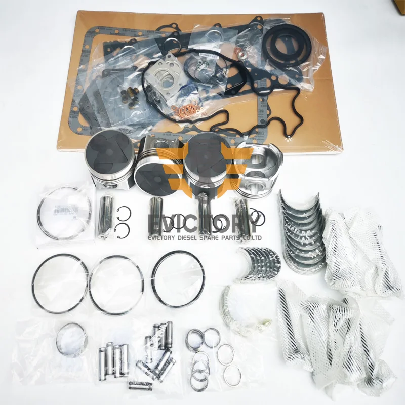 For Bobcat S630 T650 S650 KUBOTA V3307 rebuild overhaul kit +16pcs valve