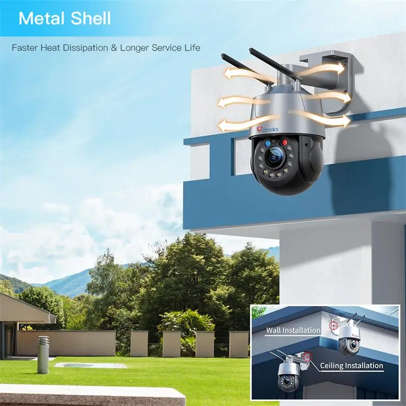 Ctronics 30X Optical Zoom 5MP PTZ Security Camera Outdoor Smart Tracking IP Camera WiFi Color Night Vision CCTV Human Detection