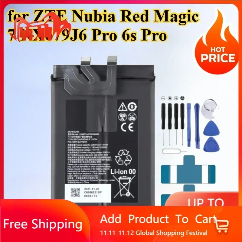 NX679J Battery Suitable for ZTE Nubia Red Magic 7 NX679J6 Pro 6s Pro Battery Li3945T44P8h556490 Phone Battery Replacement