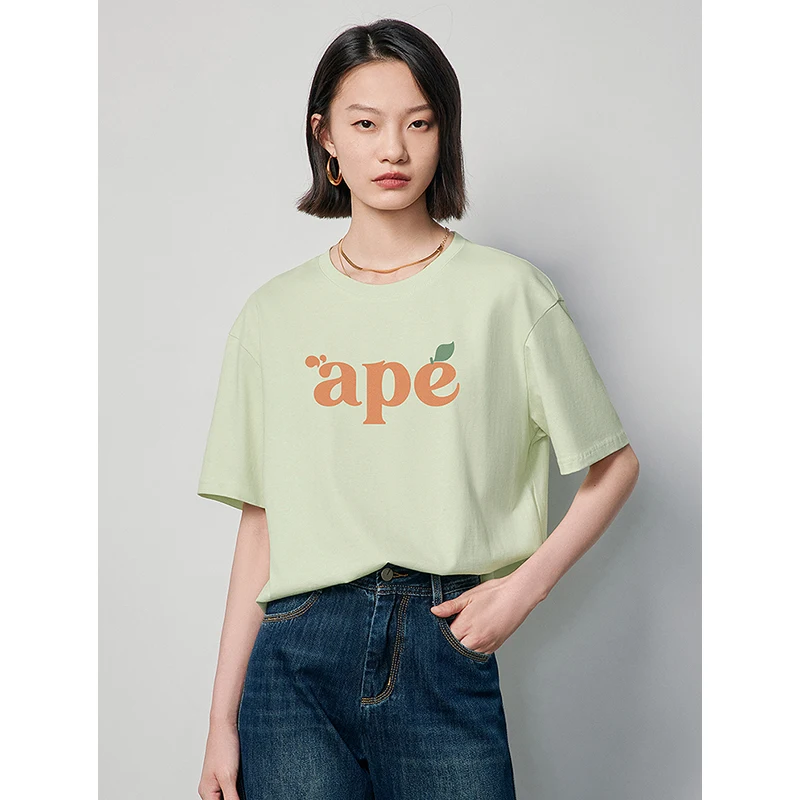 Toyouth Women T-Shirt 2024 Zomer Nieuwe Off Shoulder Losse Katoenen Korte Mouw Casual Letter Tops