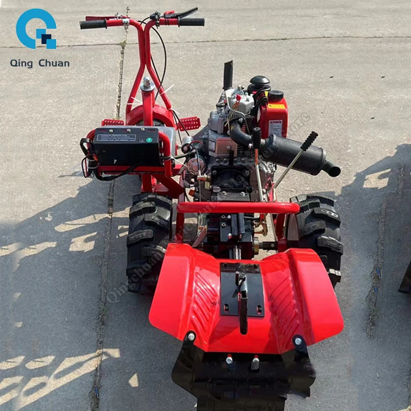 Micro Tiller Riding Three Wheeled Greenhouse Orchard Plow Agricultural Machinery Multifunctional Micro Tiller