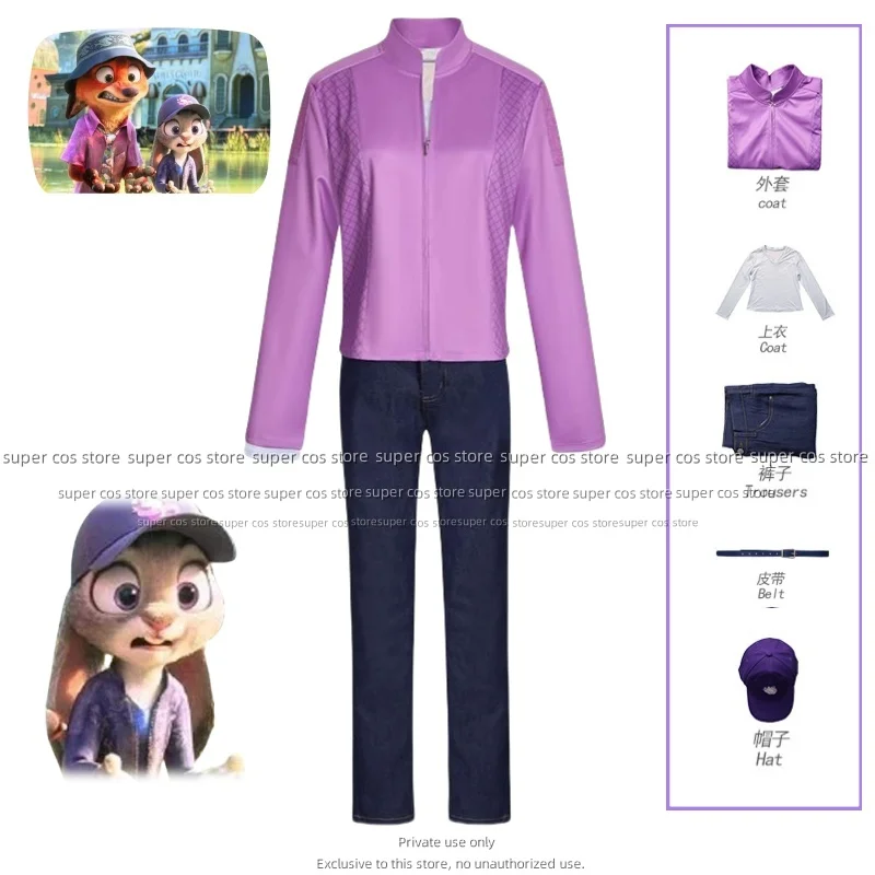 Cosplay Judy oficial disfraces de conejo mujeres chándal Halloween carnaval fiesta Cosplays Judy traje ropa para el escenario