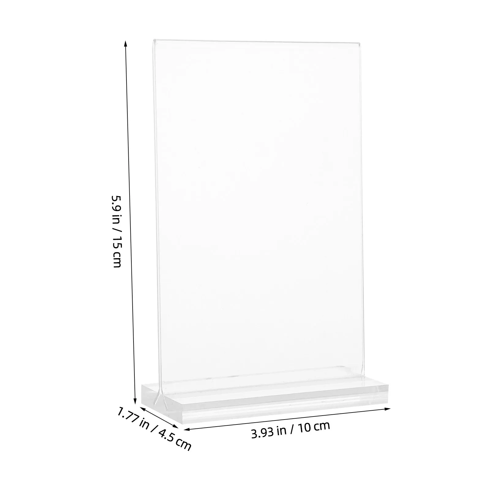 4Pcs Clear Acrylic Tabletop Display Stand for Wedding Table Signs Restaurant Menus Retail Store Tags Poster Holder Modern