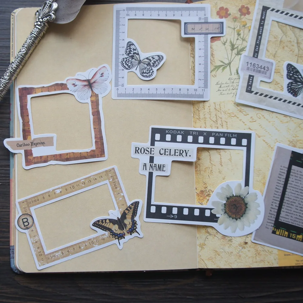 

20pcs MIX Size Remember This Moment Frame Style Paper Sticker Scrapbooking DIY Gift Packing Label Decor Tag
