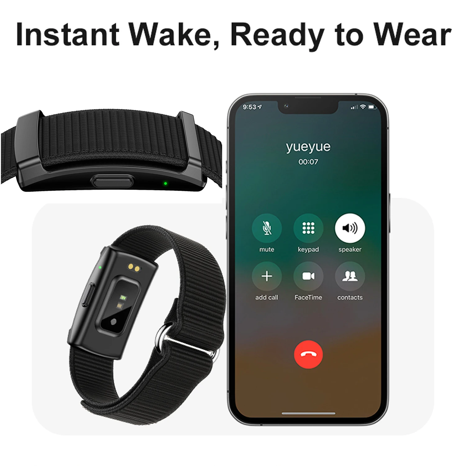 No Screen Smart Watch Men's Sports Outdoors Fitness Heart Rate Body Temperature Monitor AI Analysis Call Alert Smartwatch