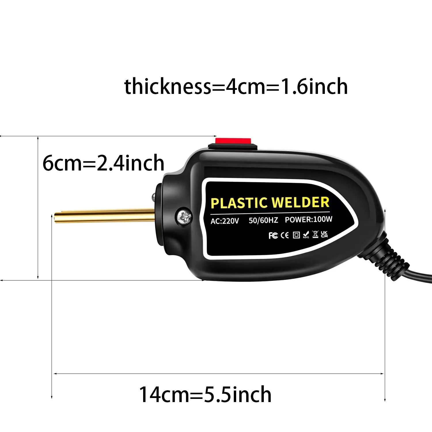 Saldatore di plastica 100W pistola termica 400 pz cucitrici a caldo saldatrice di plastica paraurti saldatore graffette Kit di strumenti di