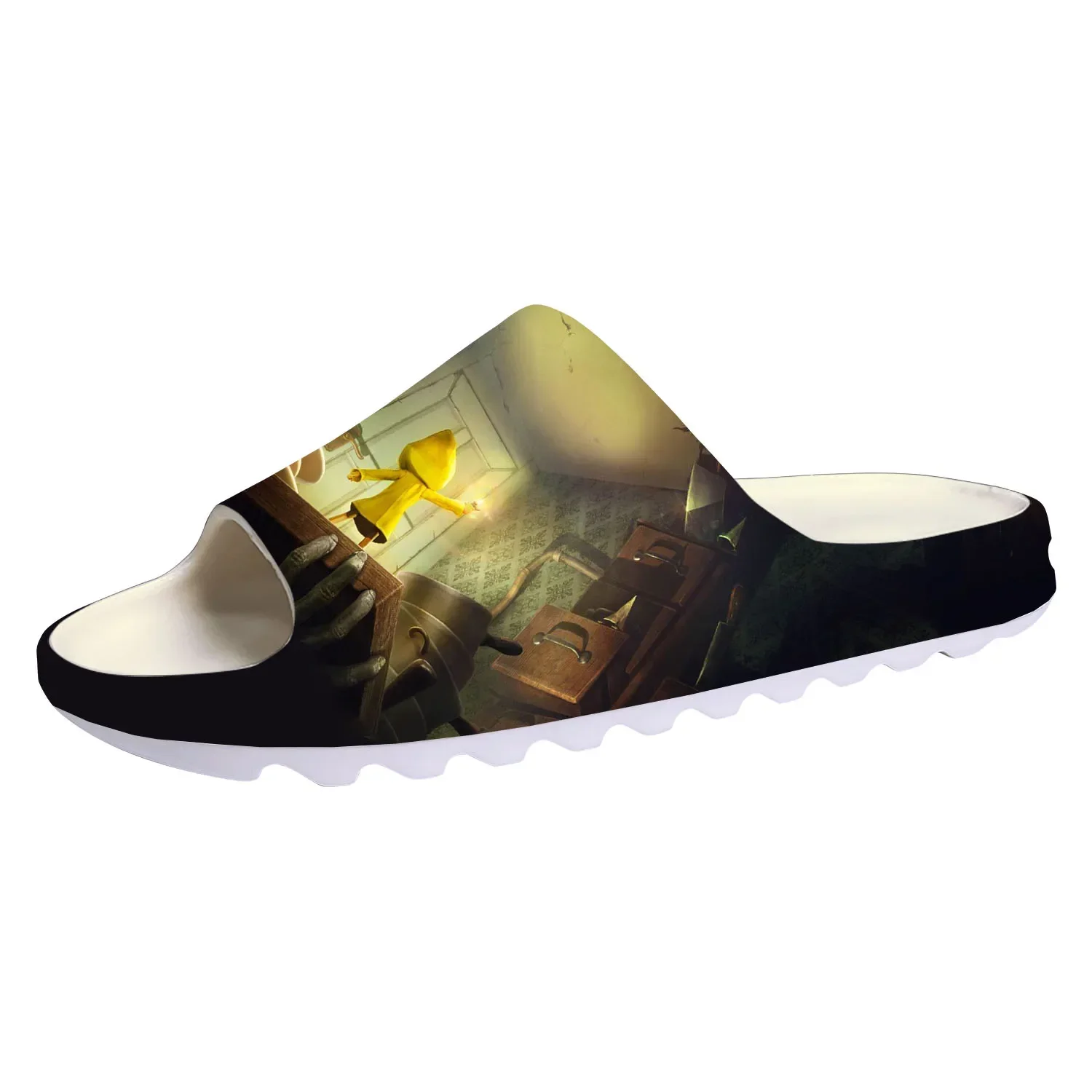 

Game Little Nightmares Cartoon Five Soft Sole Sllipers Mens Womens Teenager Home Clogs Custom Water Shoes on Shit Sandals