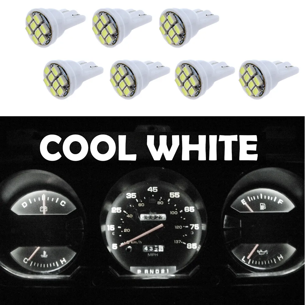 Bombillas LED para tablero de grupo de calibre, color blanco frío, para camión Dodge 90-93 Ram D100 - D350