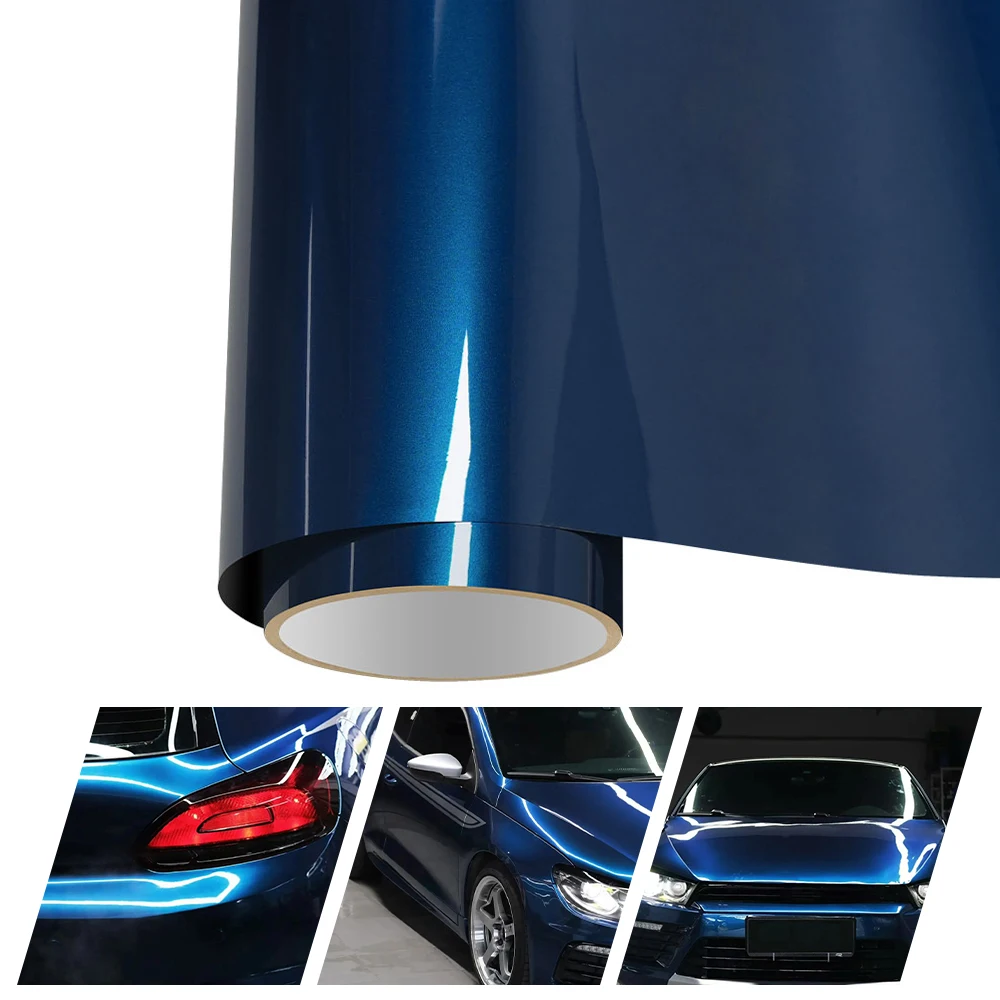 

Теневая синяя металлическая виниловая пленка для стайлинга автомобилей, рулонная пленка, авто самоклеящаяся пленка, сделай сам, наклейки на капот автомобиля, аксессуары