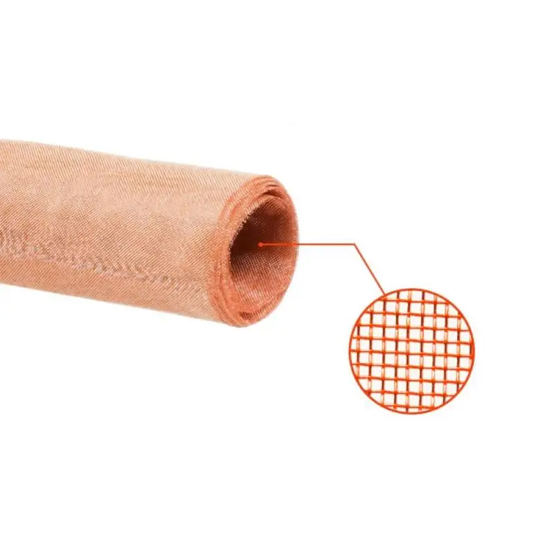 10-200 Mesh Copper Wire Filter Screen Sheet For Filtration Gasket Making EMI RFI Shielding Anti-Rodent Crafting Fabric