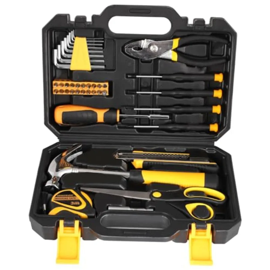 

COMOWARE 40-комплект домашнего набора инструментов Основный бытовой набор ручных инструментов для повседневного ремонта и обслуживания В комплект входит комбинированный гаечный ключ