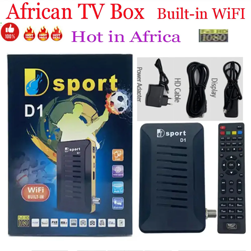 

[Genuine] DSport D1 Best Satellite Decoder Receiver HD 1080p Digital DVB-S2 decoder Builtin WIFI ds tv Hot in Africa Middle East