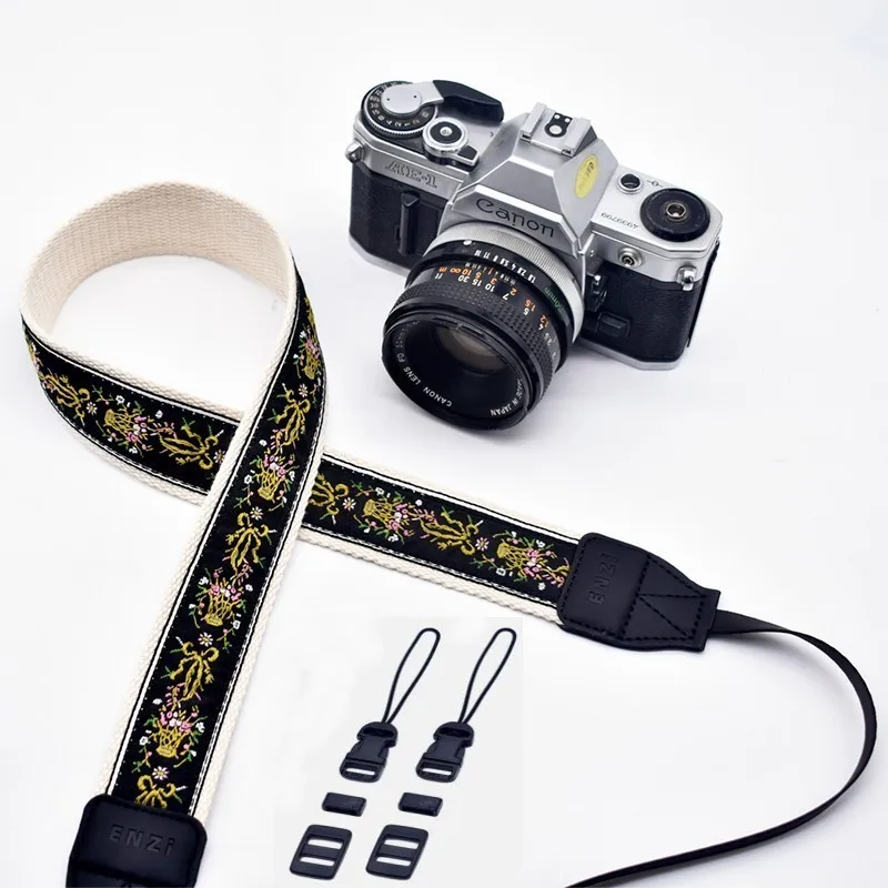 Pasek na ramię odciążający aparatu cyfrowego do pojedynczej torby Micro Canon Fuji Crossbody do mocowania Retro Art Pasek z mechanizmem szybkiego uwalniania