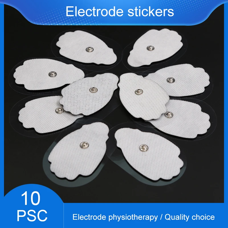 10pcs Button-type Pulse Pads Conductive Massager Gel Patch stickers Stimulator Slimming Massage Patch Non-woven Electrode Pad