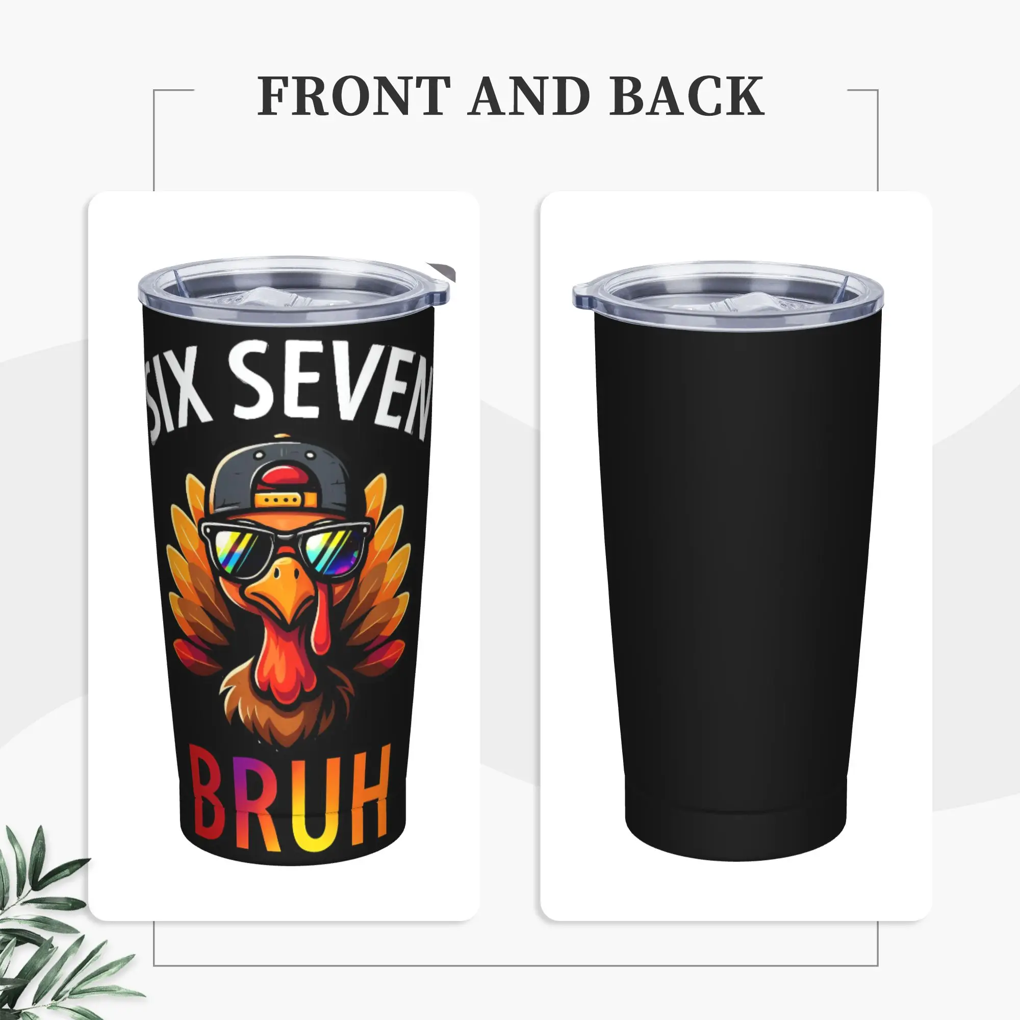 Stainless Steel Tumbler F Caw F Coffee Mug Chickens Turkey Portable Cold Drink Mugs Cup Travel Graphic Water Bottle