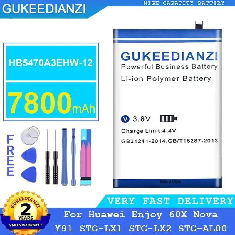 

Reliable Power HB5470A3EHW-12 For Huawei Enjoy 60X Nova Y91 Stg-LX1 Stg-LX2 Stg-AL00 7800Mah Mobile Phone Battery