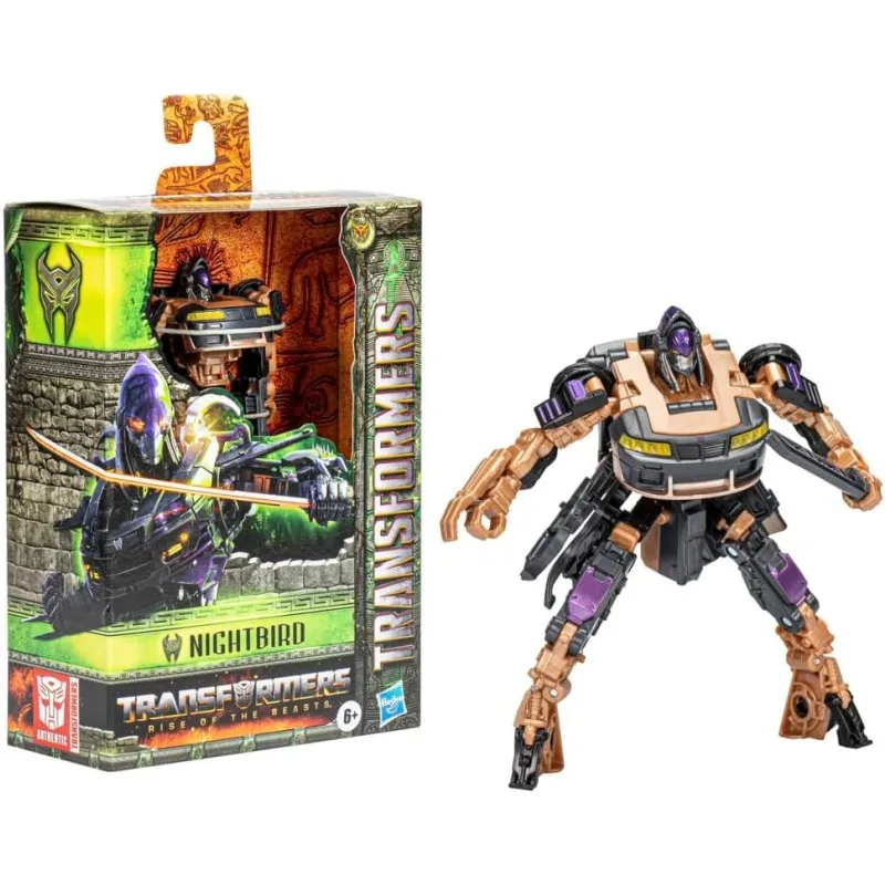 Hasbro Transformers Toys Movie 7 Deluxe Nightbird Rise of The Beasts Flex Changers Nightbird Action Figure Robot Toy Gift view 4