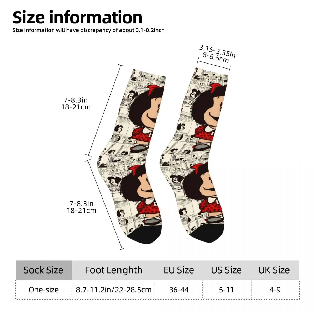 Comic Girl Men Women Socks Outdoor Novelty Spring Summer Autumn Winter Stockings Gift