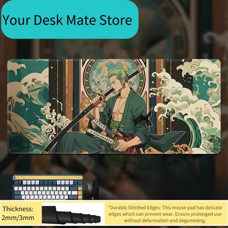 

Новый кожаный коврик для мыши с высококачественной печатью ONE PIECE, увеличенный размер, коврик для мыши Sauron, аниме-коврик для клавиатуры для киберспорта и игр