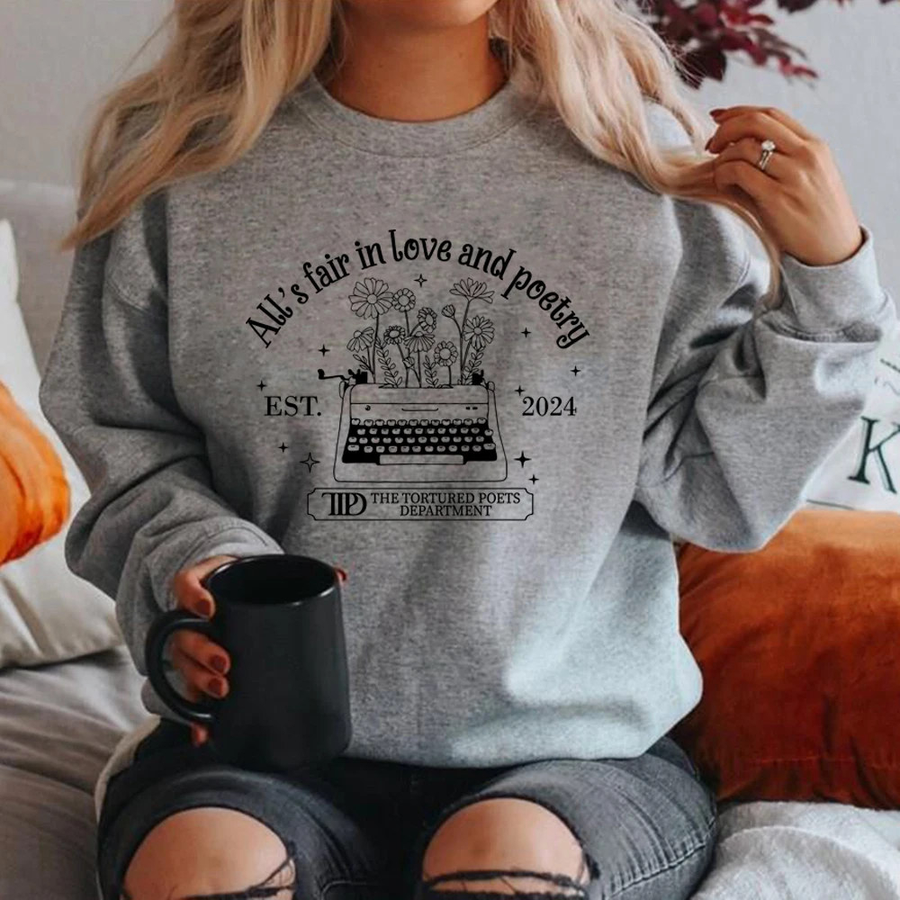 All\'s Fair in Love and Poetry Sweatshirt The Tortured Poets Department New Album Shirt TTPD Crewneck Sweatshirt Eras Tour Hoodie