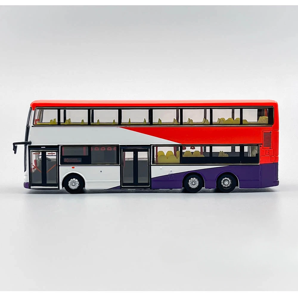 1/110 Singapore Double-decker Bus Model Alloy 80 Route Bus Model Collection Gift