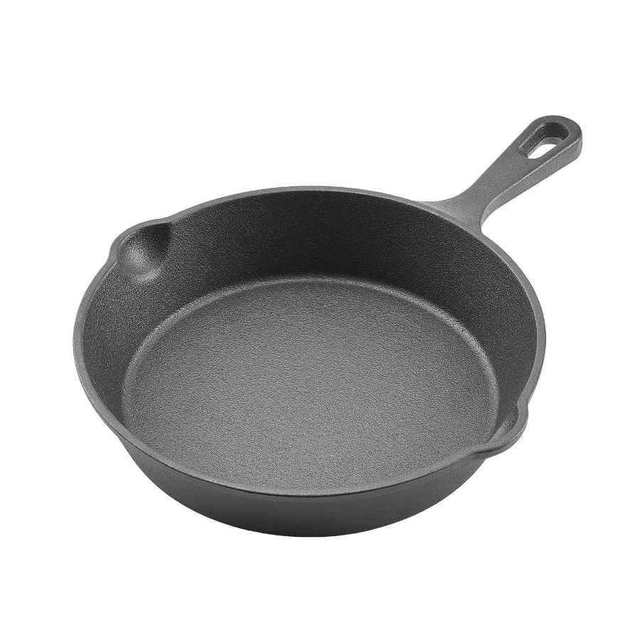 

Набор из 3 чугунных сковородок с ручкой 6, 8, 10 дюймов, предварительно приправленный, черный