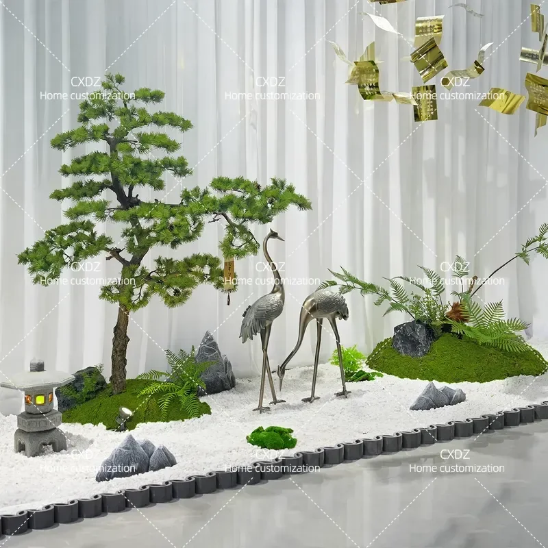 High-end simulation welcome pine fake tree hotel shopping mall clubhouse indoor window villa patio under stairs landscaping